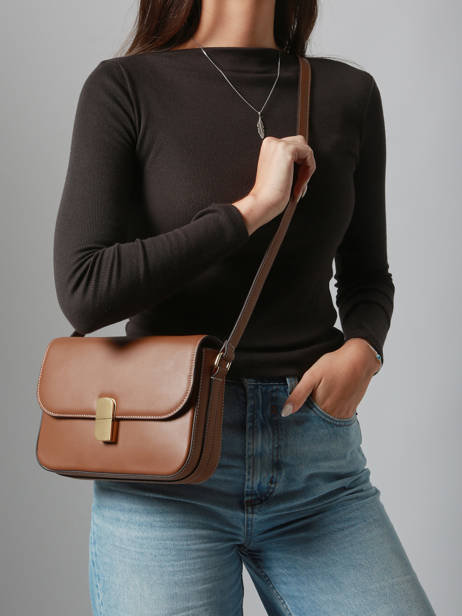 Cross Body Tas M Alice Leder Nat et nin Bruin vintage M ander zicht 1